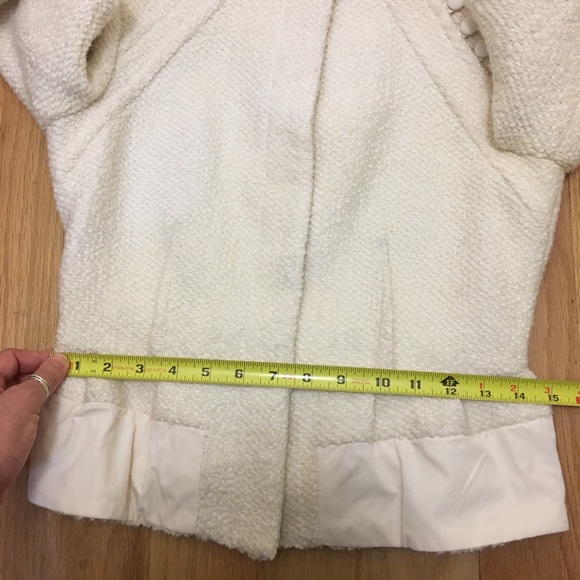 BCBGMaxAzria Fully Lined Ivory Wool Jacket X-Small - Picture 7 of 7